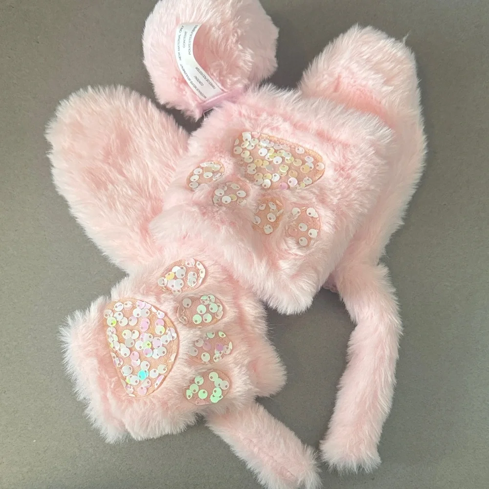 Claire's Pink and Blue Sequin Bunny Ears and Dress Up Set